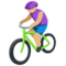 Person Biking - Medium Light emoji on Messenger